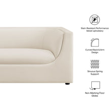 Load image into Gallery viewer, Hilda 86" Curved Back Performance Velvet Sofa by Modway
