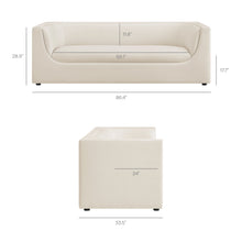 Load image into Gallery viewer, Hilda 86" Curved Back Performance Velvet Sofa by Modway
