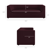 Load image into Gallery viewer, Hilda 86" Curved Back Performance Velvet Sofa by Modway
