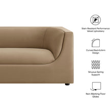 Load image into Gallery viewer, Hilda 86" Curved Back Performance Velvet Sofa by Modway
