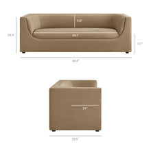 Load image into Gallery viewer, Hilda 86" Curved Back Performance Velvet Sofa by Modway
