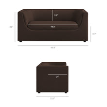 Load image into Gallery viewer, Hilda 67" Curved Back Performance Velvet Loveseat by Modway
