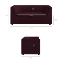 Load image into Gallery viewer, Hilda 67" Curved Back Performance Velvet Loveseat by Modway
