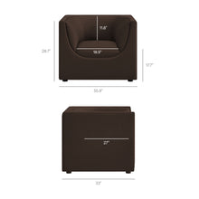 Load image into Gallery viewer, Hilda Curved Back Performance Velvet Armchair by Modway
