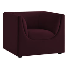 Load image into Gallery viewer, Hilda Curved Back Performance Velvet Armchair by Modway
