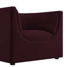 Load image into Gallery viewer, Hilda Curved Back Performance Velvet Armchair by Modway

