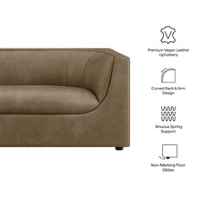 Load image into Gallery viewer, Hilda 86" Curved Back Vegan Leather Sofa by Modway
