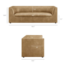Load image into Gallery viewer, Hilda 86" Curved Back Vegan Leather Sofa by Modway
