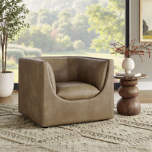 Load image into Gallery viewer, Hilda Curved Back Vegan Leather Armchair by Modway

