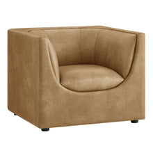 Load image into Gallery viewer, Hilda Curved Back Vegan Leather Armchair by Modway
