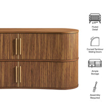 Load image into Gallery viewer, Radcliffe 63" Curved Fluted Sideboard Buffet Cabinet by Modway

