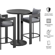 Load image into Gallery viewer, Tahoe 3-Piece Outdoor Patio Aluminum Bar Set by Modway
