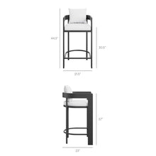 Load image into Gallery viewer, Tahoe 3-Piece Outdoor Patio Aluminum Bar Set by Modway
