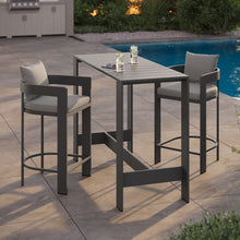 Load image into Gallery viewer, Tahoe 3-Piece Outdoor Patio Aluminum Bar Table Set by Modway
