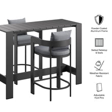 Load image into Gallery viewer, Tahoe 3-Piece Outdoor Patio Aluminum Bar Table Set by Modway
