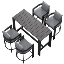 Load image into Gallery viewer, Tahoe 5-Piece Outdoor Patio Bar Table Set by Modway
