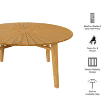 Load image into Gallery viewer, Cielo 59" Sunburst Outdoor Patio Teak Dining Table by Modway
