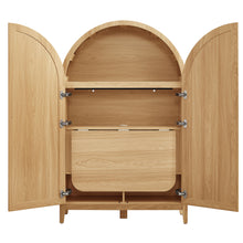 Load image into Gallery viewer, Calista 63 Inch Arched Storage Cabinet With Folding Desk by Modway
