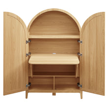 Load image into Gallery viewer, Calista 63 Inch Arched Storage Cabinet With Folding Desk by Modway

