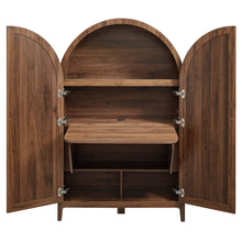 Load image into Gallery viewer, Calista 63 Inch Arched Storage Cabinet With Folding Desk by Modway
