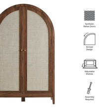 Load image into Gallery viewer, Calista 63 Inch Arched Storage Cabinet With Folding Desk by Modway
