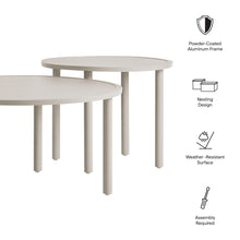 Load image into Gallery viewer, Porta 2 Piece Nesting Outdoor Patio Aluminum Coffee Table Set by Modway
