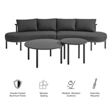 Load image into Gallery viewer, Porta 4 Piece Outdoor Patio Aluminum Modular Sofa Set by Modway
