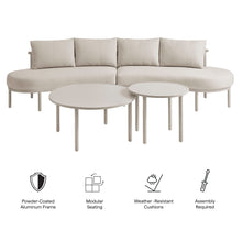 Load image into Gallery viewer, Porta 4 Piece Outdoor Patio Aluminum Modular Sofa Set by Modway
