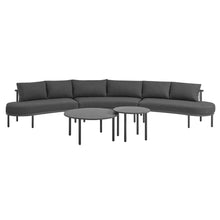 Load image into Gallery viewer, Porta 5 Piece Outdoor Patio Aluminum Modular Sofa Set by Modway
