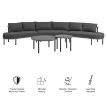 Load image into Gallery viewer, Porta 5 Piece Outdoor Patio Aluminum Modular Sofa Set by Modway
