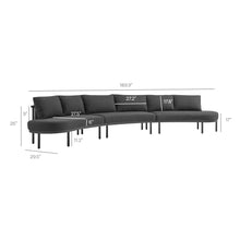 Load image into Gallery viewer, Porta 5 Piece Outdoor Patio Aluminum Modular Sofa Set by Modway
