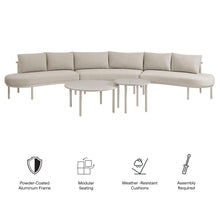 Load image into Gallery viewer, Porta 5 Piece Outdoor Patio Aluminum Modular Sofa Set by Modway
