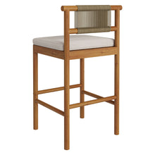 Load image into Gallery viewer, Eleni Outdoor Patio Teak Wood Bar Stools Set of 2 by Modway
