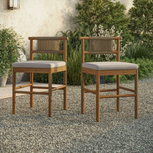 Load image into Gallery viewer, Eleni Outdoor Patio Teak Wood Counter Stools Set of 2 by Modway
