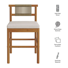 Load image into Gallery viewer, Eleni Outdoor Patio Teak Wood Counter Stools Set of 2 by Modway
