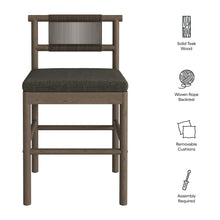 Load image into Gallery viewer, Eleni Outdoor Patio Teak Wood Counter Stools Set of 2 by Modway
