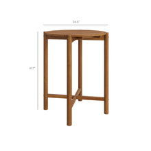 Load image into Gallery viewer, Eleni Round 35 Inch Outdoor Patio Teak Wood Round Bar Table by Modway
