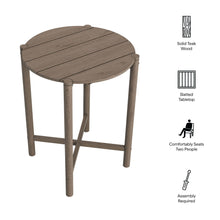 Load image into Gallery viewer, Eleni Round 35 Inch Outdoor Patio Teak Wood Round Bar Table by Modway
