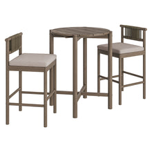 Load image into Gallery viewer, Eleni 3-Piece Outdoor Patio Teak Wood Bar Set by Modway
