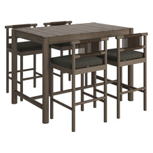 Load image into Gallery viewer, Eleni 5-Piece Outdoor Patio Teak Wood Bar Set by Modway
