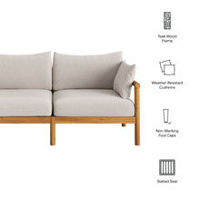 Load image into Gallery viewer, Eleni Outdoor Patio Teak Wood Loveseat by Modway
