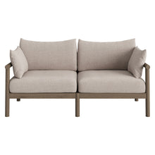 Load image into Gallery viewer, Eleni 2-Piece Outdoor Patio Teak Wood Loveseat with Ottoman Set by Modway
