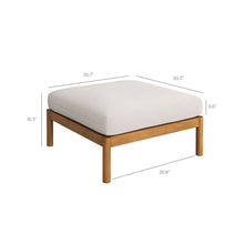 Load image into Gallery viewer, Eleni Square Outdoor Patio Teak Wood Ottoman by Modway
