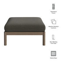 Load image into Gallery viewer, Eleni Square Outdoor Patio Teak Wood Ottoman by Modway
