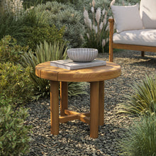 Load image into Gallery viewer, Eleni 20-Inch Round Outdoor Patio Teak Wood Side Table by Modway
