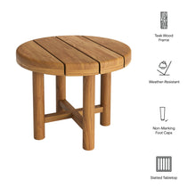 Load image into Gallery viewer, Eleni 20-Inch Round Outdoor Patio Teak Wood Side Table by Modway

