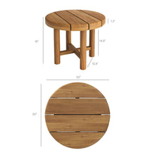 Load image into Gallery viewer, Eleni 20-Inch Round Outdoor Patio Teak Wood Side Table by Modway
