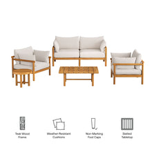 Load image into Gallery viewer, Eleni 5-Piece Outdoor Patio Teak Wood Furniture Set by Modway
