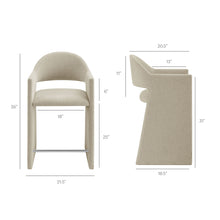 Load image into Gallery viewer, Talia 37 Inch Upholstered Fabric Counter Stool by Modway
