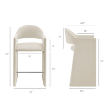 Load image into Gallery viewer, Talia 41 Inch Performance Velvet Bar Stool by Modway
